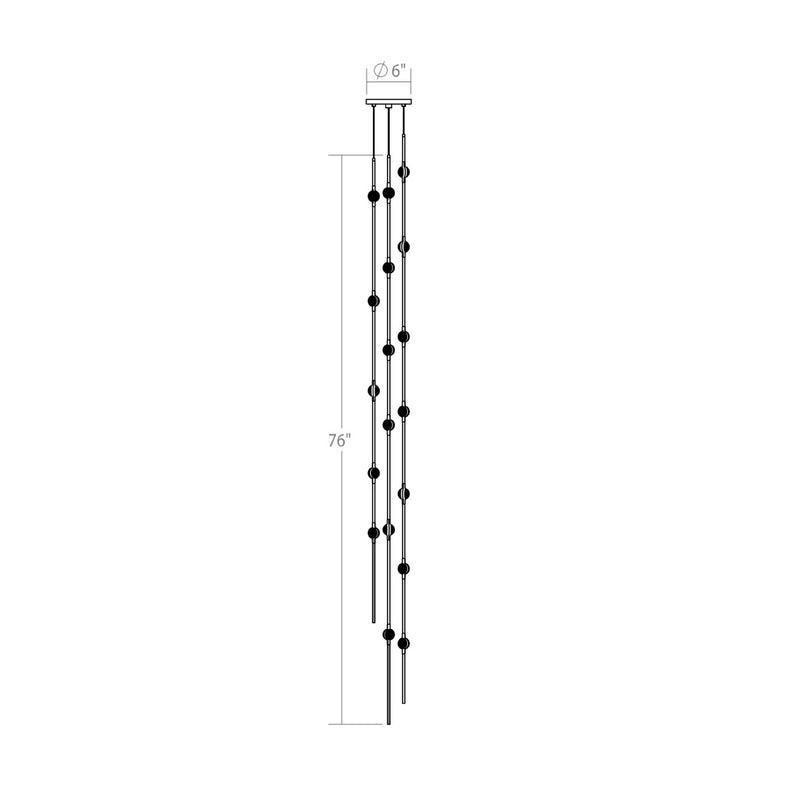 Sonneman 2161.13C-T LED Pendant, Satin Nickel