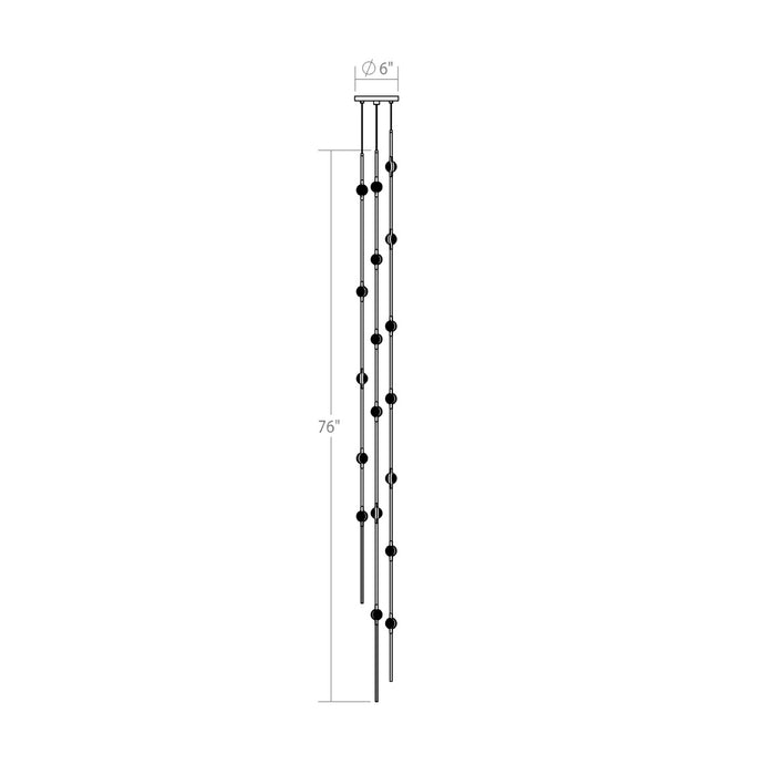 Sonneman 2161.13C-T LED Pendant, Satin Nickel