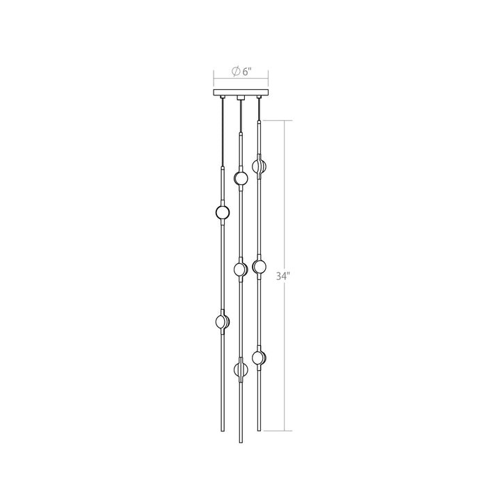 Sonneman 2161.13W-S LED Pendant, Satin Nickel