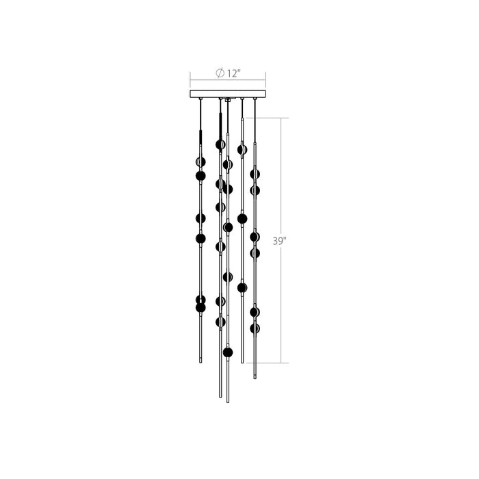 Sonneman 2162.13C-S LED Pendant, Satin Nickel