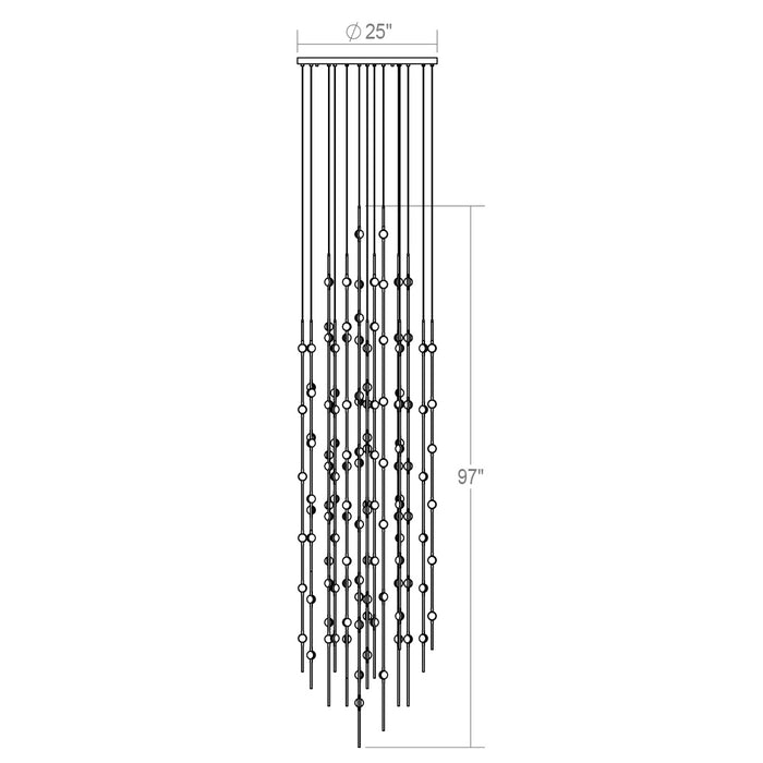 Sonneman 2164.13C LED Pendant, Satin Nickel