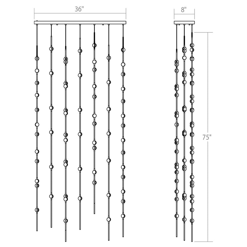 Sonneman 2166.13C LED Pendant, Satin Nickel