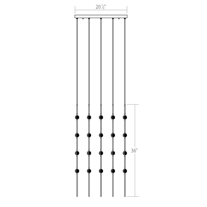 Sonneman 2168.13C LED Pendant, Satin Nickel