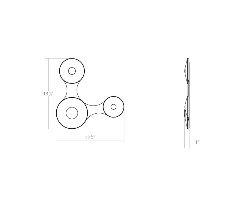 Sonneman 2191.16 LED Surface Mount, Bright Satin Aluminum