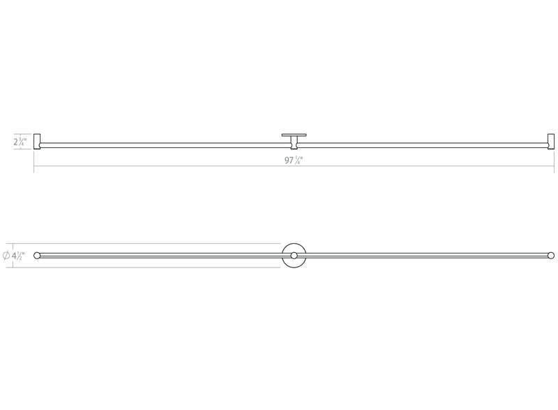 Sonneman 23QPCL244B120PHA LED Wall Bar, Polished Chrome