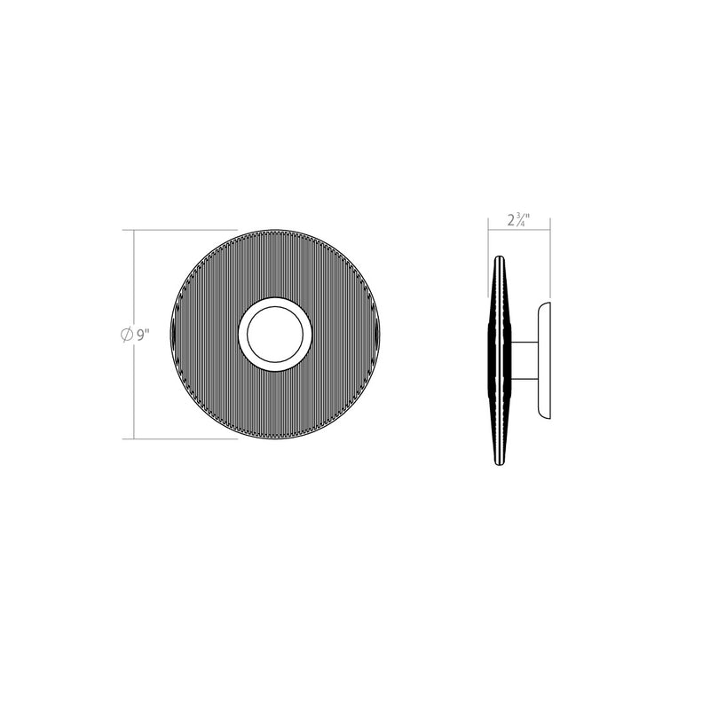 Sonneman 3110.25C LED Wall Sconce, Satin Black