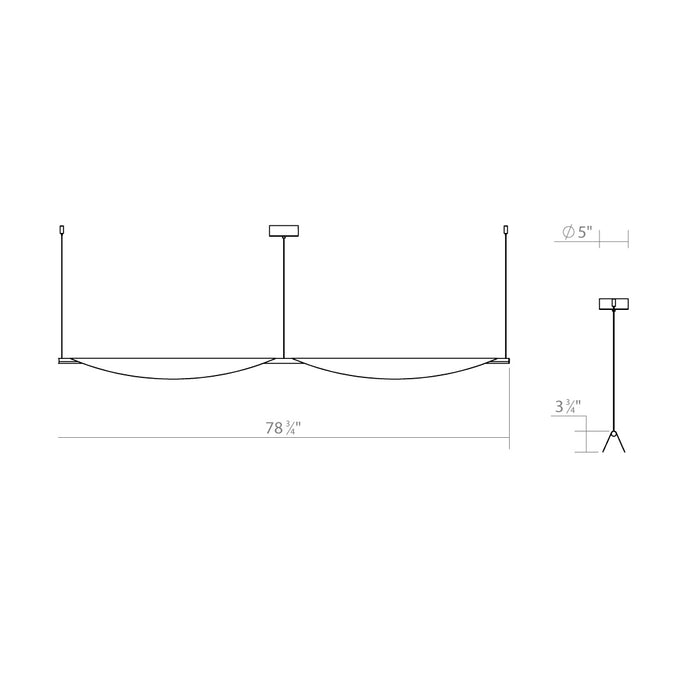 Sonneman 3122.18 LED Pendant, Dove Gray