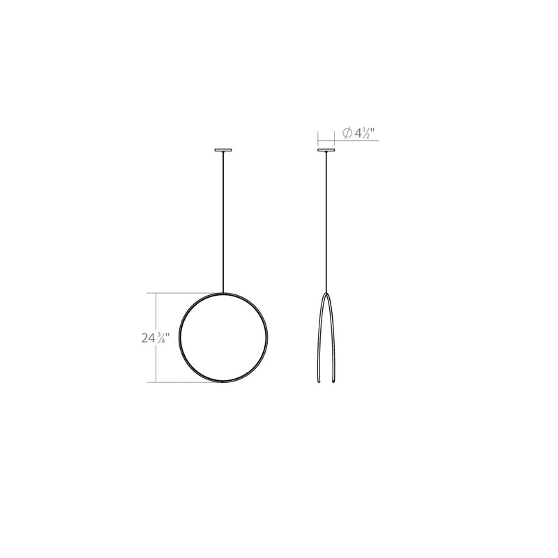 Sonneman 3151.25 LED Pendant, Satin Black