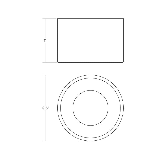 Sonneman 3733.18 LED Surface Mount, Dove Gray