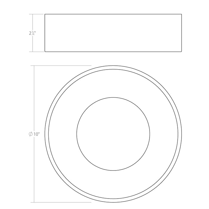 Sonneman 3734.18 LED Surface Mount, Dove Gray