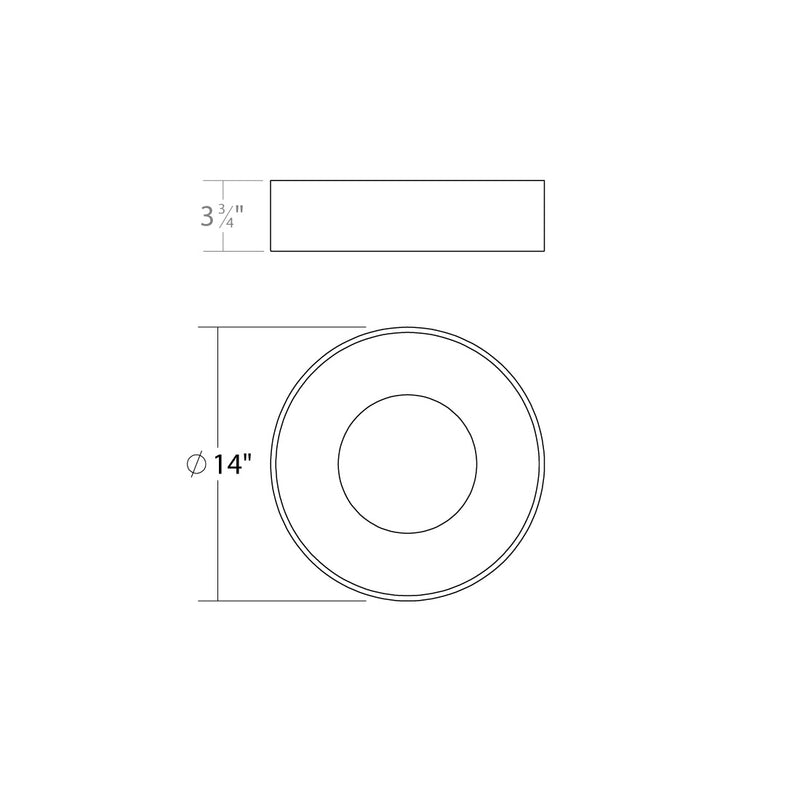 Sonneman 3735.18 LED Surface Mount, Dove Gray