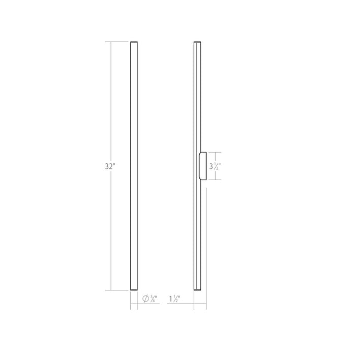Sonneman 3773.03 LED Bath Bar, Satin White