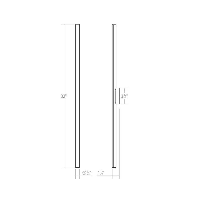 Sonneman 3773.25 LED Bath Bar, Satin Black