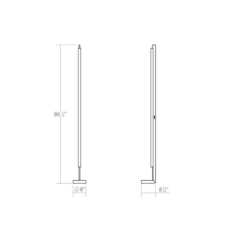 Sonneman 3820.25 LED Floor Lamp, Satin Black