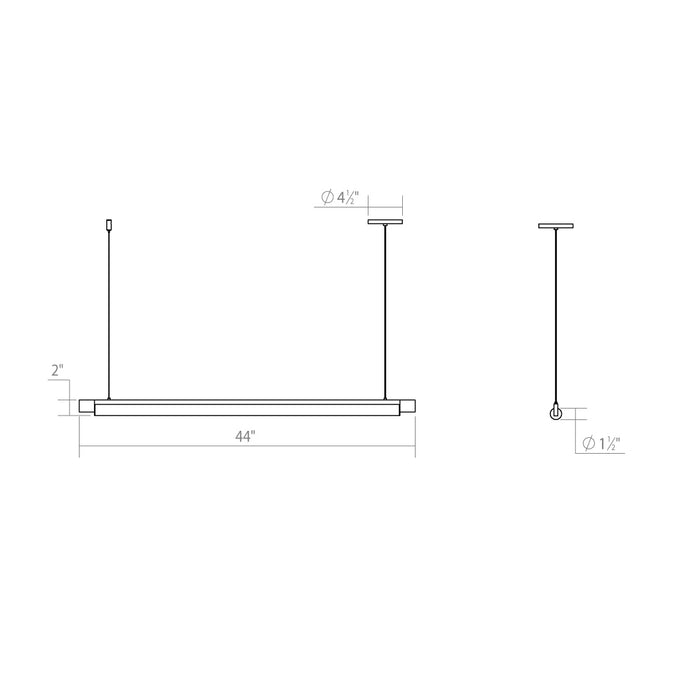 Sonneman 3826.16 LED Pendant, Bright Satin Aluminum