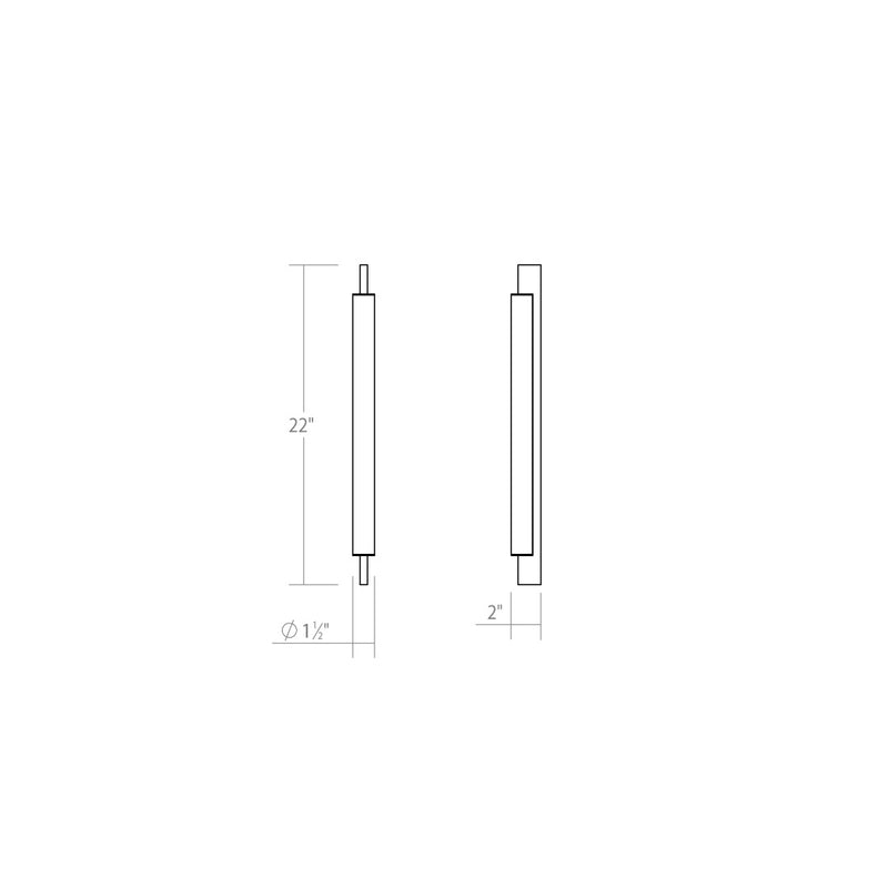 Sonneman 3831.25 LED Bath Bar, Satin Black