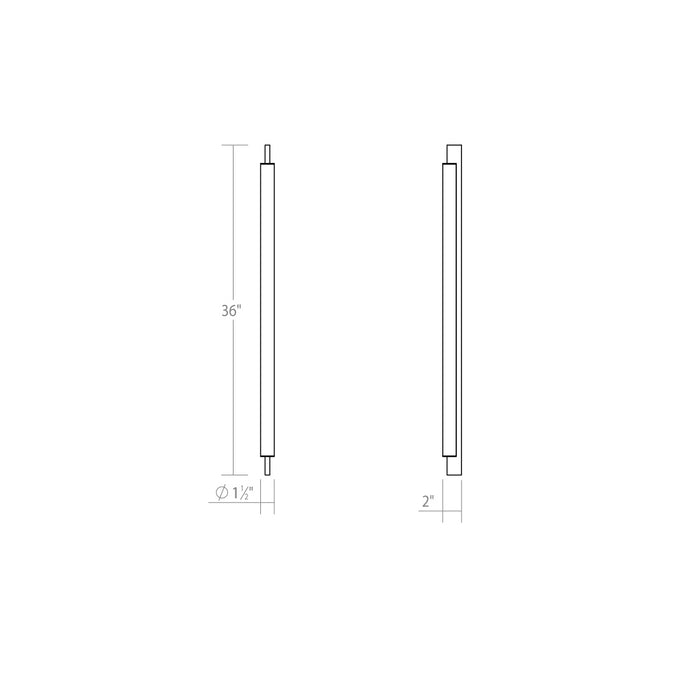Sonneman 3833.16 LED Bath Bar, Bright Satin Aluminum