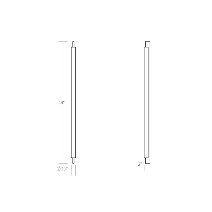 Sonneman 3834.16 LED Bath Bar, Bright Satin Aluminum