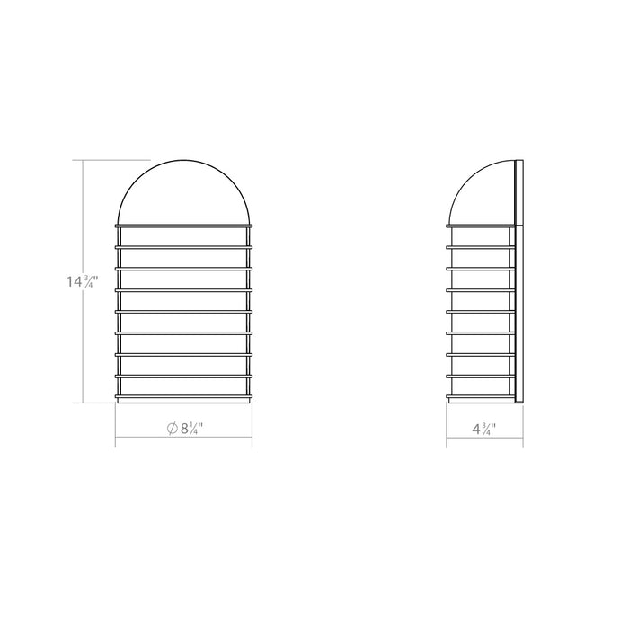 Sonneman 7404.98-WL LED Wall Sconce, Textured White