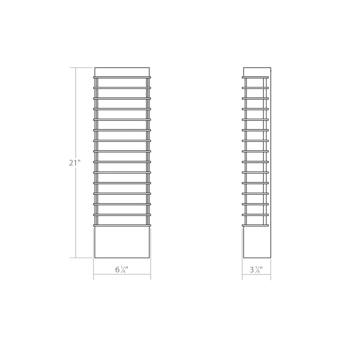 Sonneman 7413.72-WL LED Wall Sconce, Textured Bronze