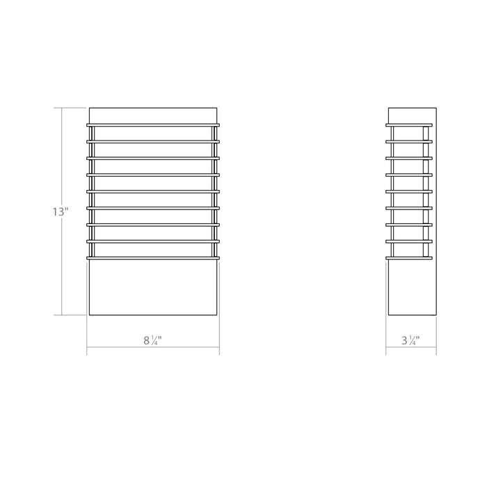 Sonneman 7414.74-WL LED Wall Sconce, Textured Gray