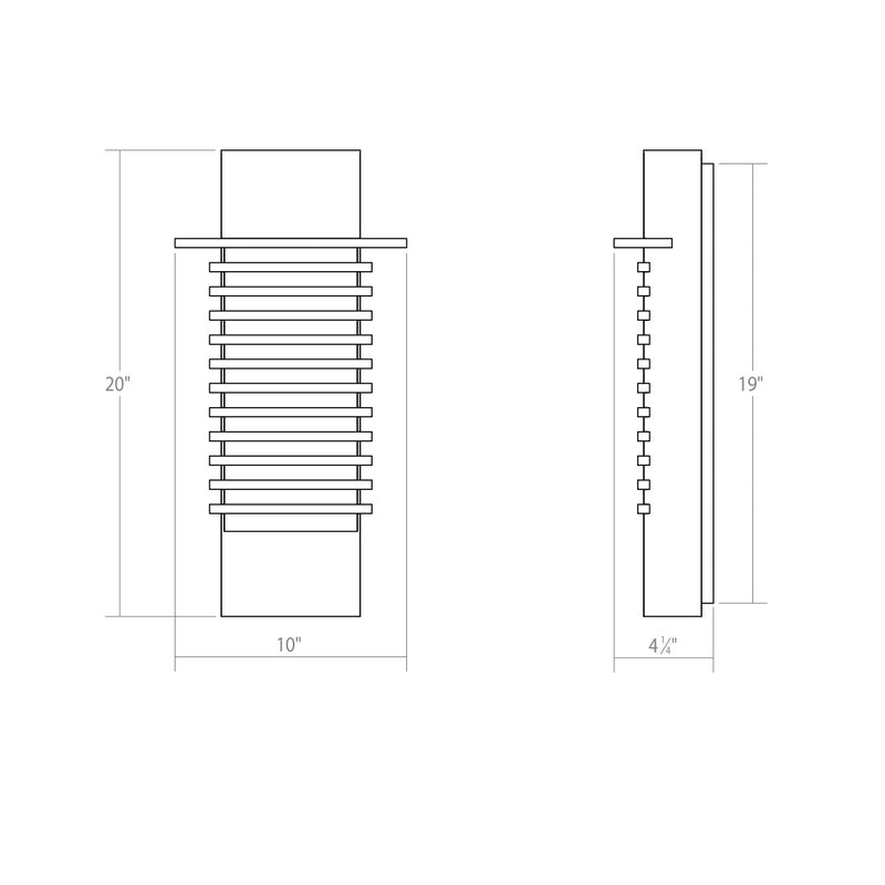 Sonneman 7417.74-WL LED Wall Sconce, Textured Gray