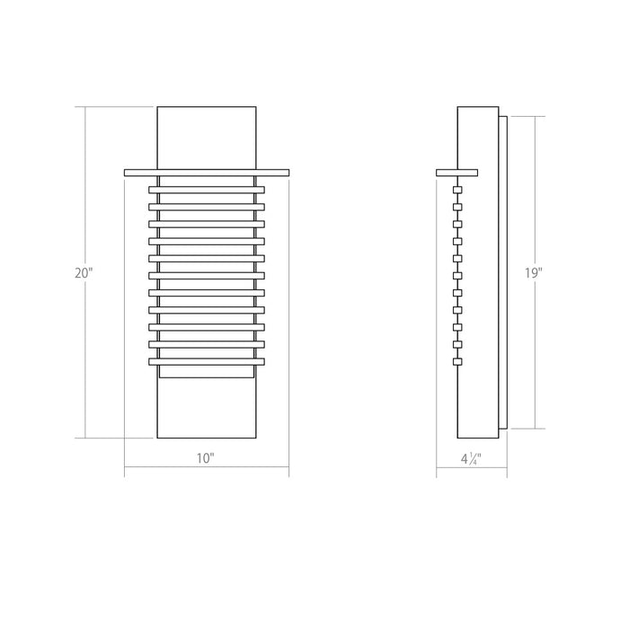 Sonneman 7417.74-WL LED Wall Sconce, Textured Gray