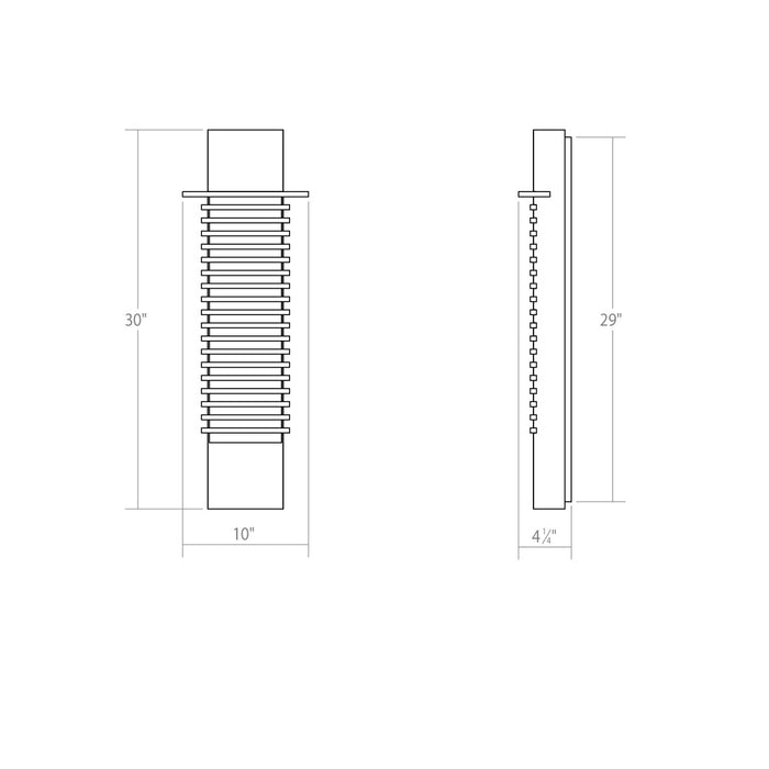 Sonneman 7418.72-WL LED Wall Sconce, Textured Bronze