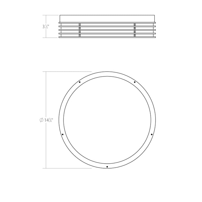 Sonneman 7422.98 LED Surface Mount, Textured White