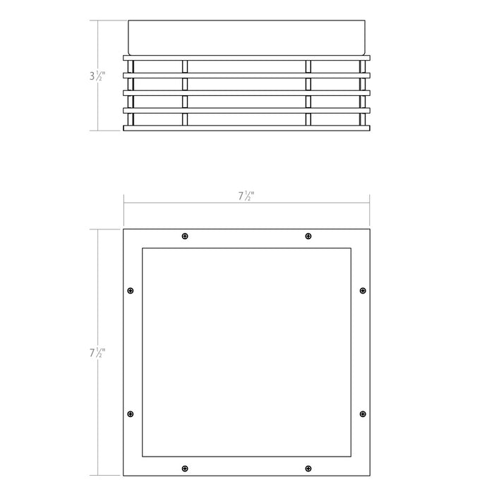 Sonneman 7425.72 LED Surface Mount, Textured Bronze
