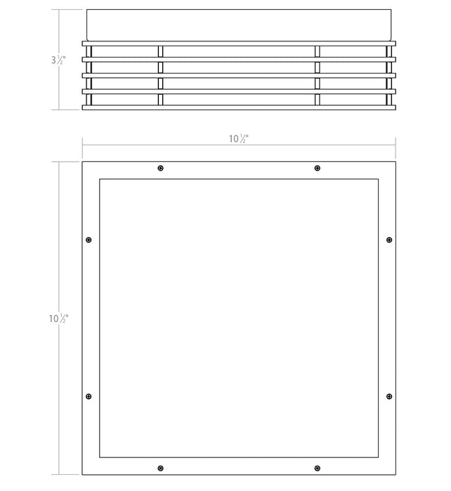 Sonneman 7426.74 LED Surface Mount, Textured Gray