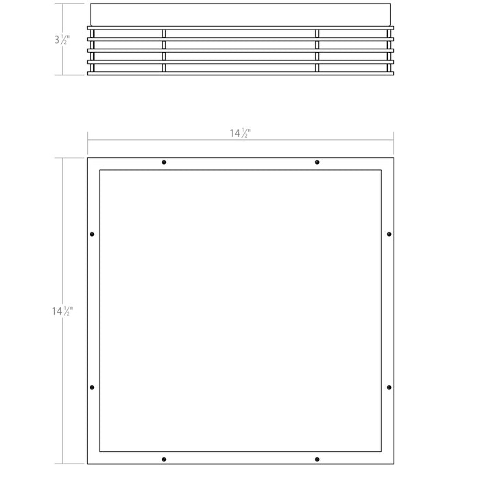 Sonneman 7427.74 LED Surface Mount, Textured Gray