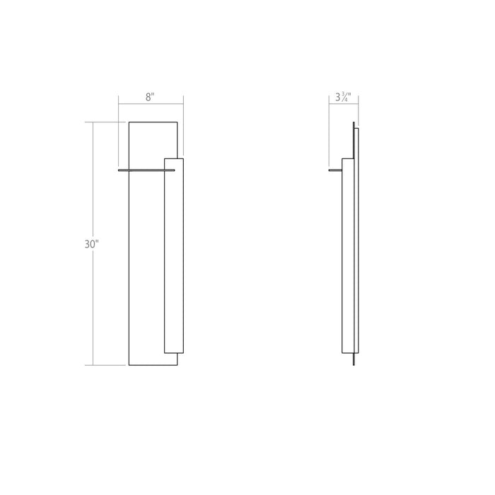 Sonneman 7435.98-WL LED Wall Sconce, Textured White