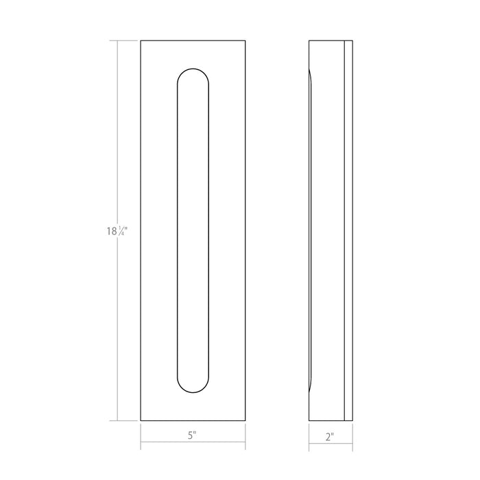 Sonneman 7440.74-WL LED Wall Sconce, Textured Gray