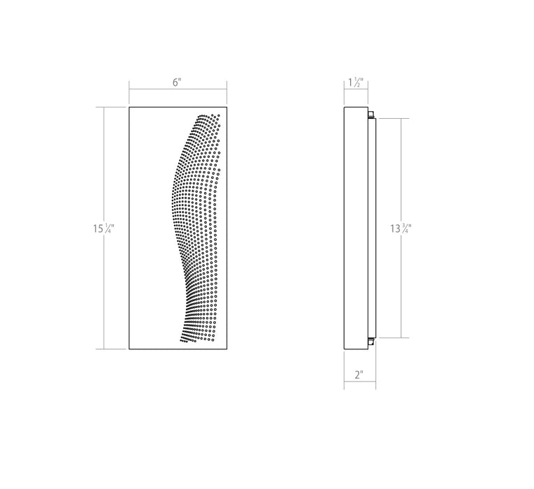 Sonneman 7458.97-WL LED Wall Sconce, Textured Black