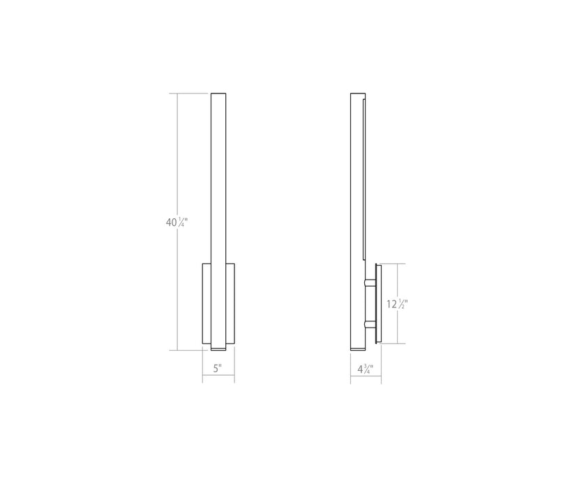 Sonneman 7482.98-WL LED Wall Sconce, Textured White
