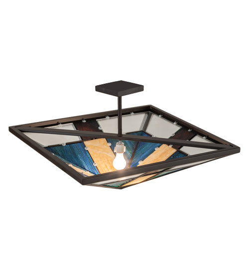 Meyda Tiffany 226765 LED Semi Flush Mount, Oil Rubbed Bronze