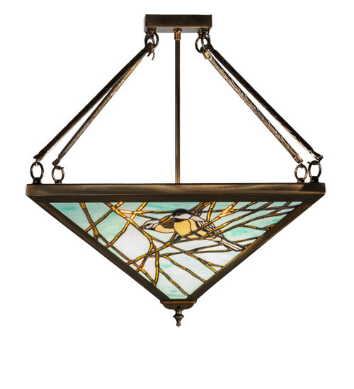 Meyda Tiffany 226782 LED Semi Flush Mount, Antique Copper