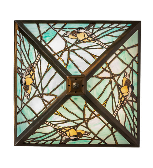 Meyda Tiffany 226782 LED Semi Flush Mount, Antique Copper