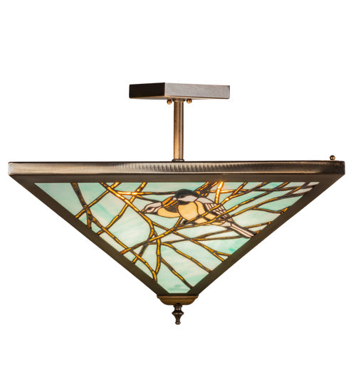 Meyda Tiffany 226784 LED Semi Flush Mount, Antique Copper