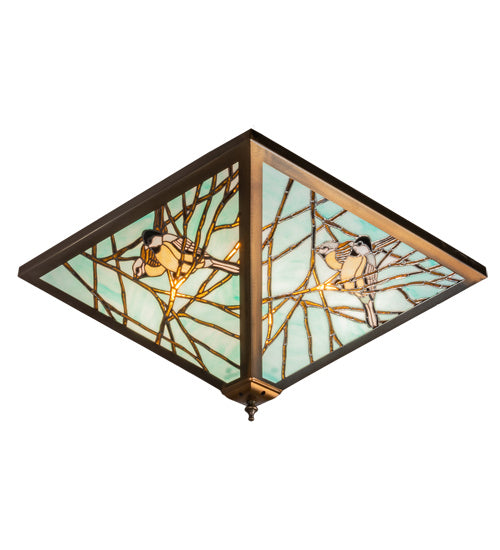 Meyda Tiffany 226784 LED Semi Flush Mount, Antique Copper