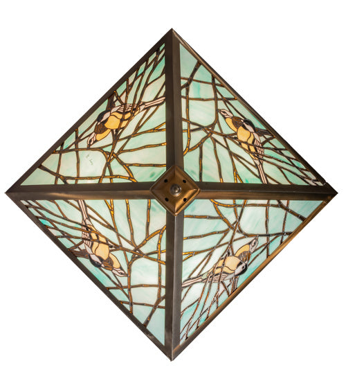 Meyda Tiffany 226784 LED Semi Flush Mount, Antique Copper