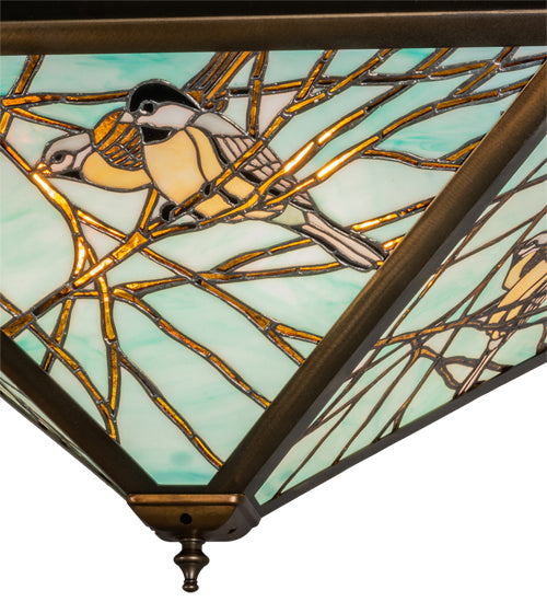 Meyda Tiffany 226784 LED Semi Flush Mount, Antique Copper