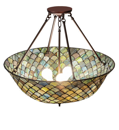 Meyda Tiffany 229145 Three Light Pendant, Mahogany Bronze