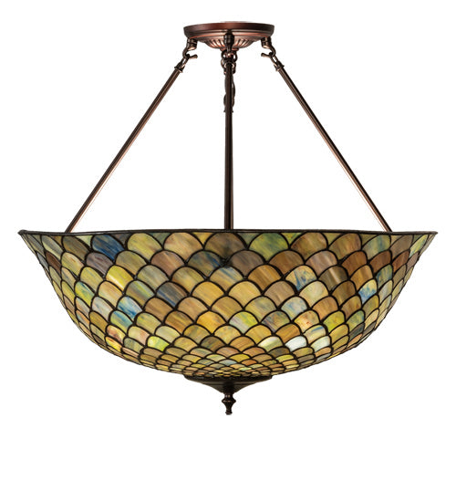 Meyda Tiffany 229145 Three Light Pendant, Mahogany Bronze