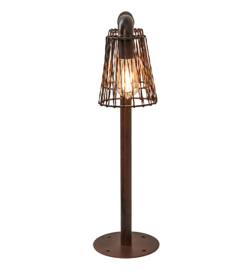 Meyda Tiffany 232891 Two Light Table Lamp, Rustic Nail