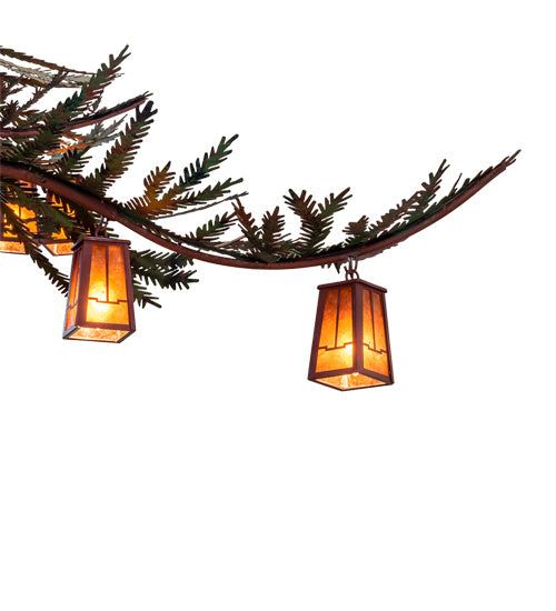 Meyda Tiffany 233599 18 Light Chandelier, Rust And Green Trees