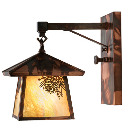 Meyda Tiffany 234649 One Light Wall Sconce, Dark Burnished Copper