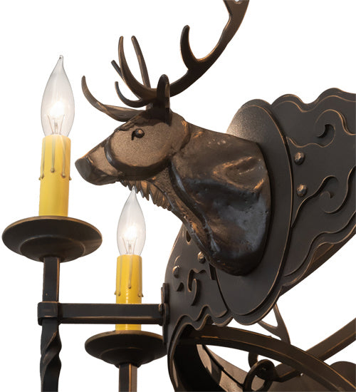 Meyda Tiffany 234729 Eight Light Chandelier, Timeless Bronze Hilighted