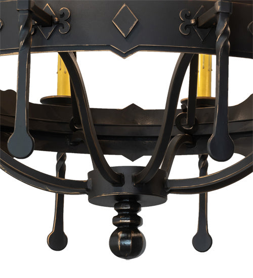 Meyda Tiffany 234729 Eight Light Chandelier, Timeless Bronze Hilighted